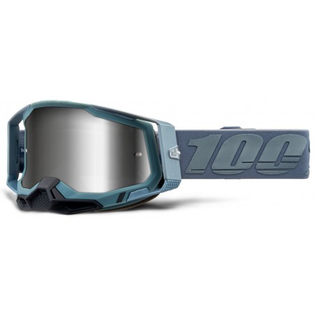 Masque 100% RACECRAFT 2 Battleship Écran Iridium Argent