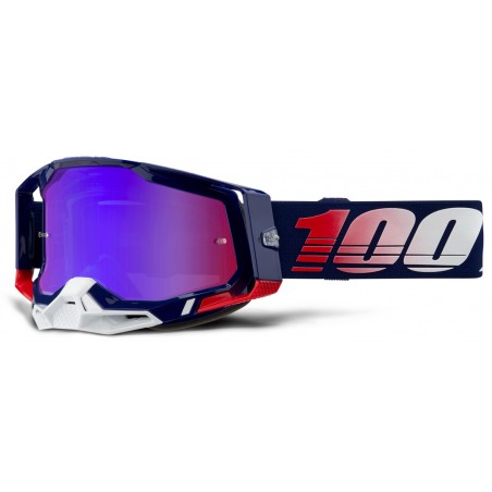 Masque 100%  RACECRAFT 2 Republic Écran Iridium Bleu / Rouge