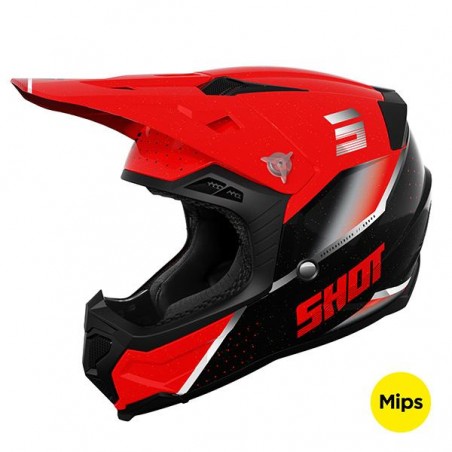 Casque Shot Blanc / Rouge Core Comp MIPS 22-06 2023