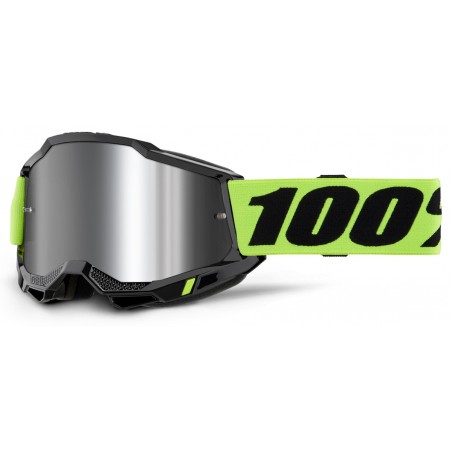 Masque 100% ACCURI 2 Jaune Fluo Ecran Mirror Silver