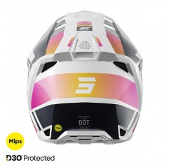 Casque Shot Lite 2025 Bleu Orange Rose Pearly