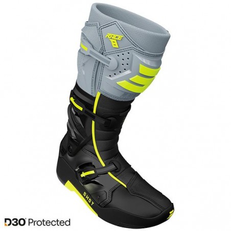 Bottes Shot Race 8 Gris Jaune Fluo