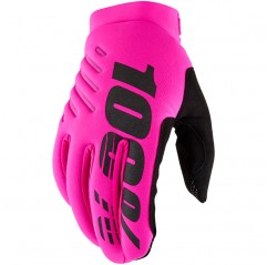 Gants 100% BRISKER Rose Fluo