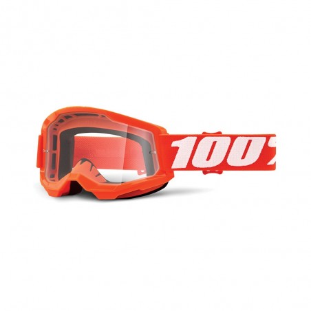 Masque 100% Strata 2 Orange Ecran Incolore