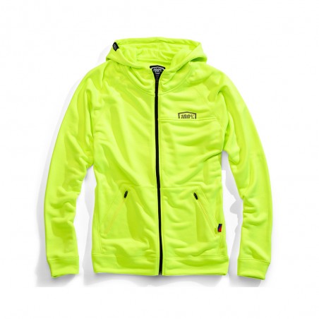 100% UNION ZIP SWEATSHIRT FLO YELLOW